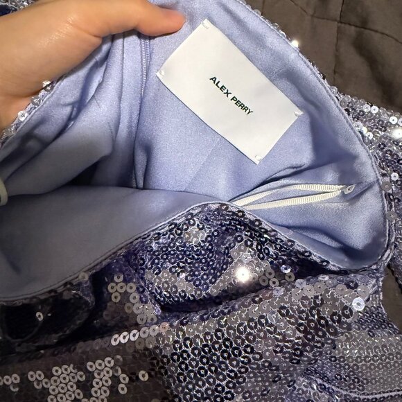 Alex Perry Halter Draped Wrap Mini Dress in Sequin - Picture 5 of 10